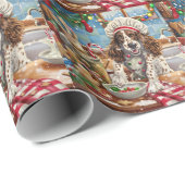 English Setter Holiday Baking: Festliche Weihnacht Geschenkpapier (Rolleneckpunkt)