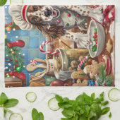 English Setter Holiday Baking: Festliche Weihnacht Geschirrtuch (Gefaltet)
