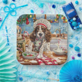 English Setter Holiday Baking: Festliche Weihnacht Pappteller (Party)