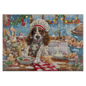 English Setter Holiday Baking: Festliche Weihnacht Schneidebrett (Vorderseite)
