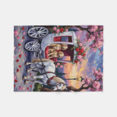 English Setter Hund Valentinstag Fleecedecke (Vorderseite (Horizontal))