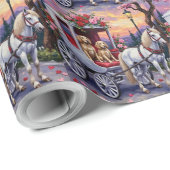 English Setter Hund Valentinstag Geschenkpapier (Rolleneckpunkt)