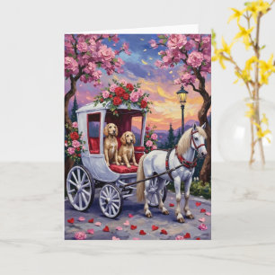 English Setter Hund Valentinstag Karte