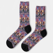 English Setter Hund Valentinstag Socken (Linkes Detail)