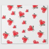 English Setter, Hunting Dog Throw Pillow Geschenkpapier (Flach)