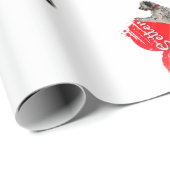 English Setter, Hunting Dog Throw Pillow Geschenkpapier (Rolleneckpunkt)