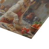 English Setter Kochen in der Küche Schneidebrett (Ecke)