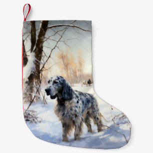 English Setter Lass es schneien Weihnachten Kleiner Weihnachtsstrumpf
