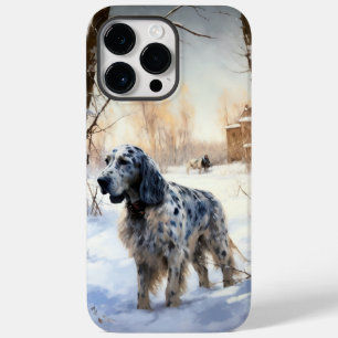 English Setter Let It Snow Weihnachten Case-Mate iPhone 14 Pro Max Hülle