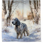 English Setter Let It Snow Weihnachten Duschvorhang (Vorderseite)
