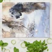 English Setter Let It Snow Weihnachten Geschirrtuch (Gefaltet)