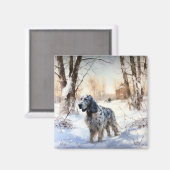 English Setter Let It Snow Weihnachten Magnet (Vorderseite/Rückseite)