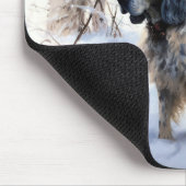 English Setter Let It Snow Weihnachten Mousepad (Ecke)