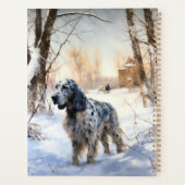 English Setter Let It Snow Weihnachten Planer (Rückseite)