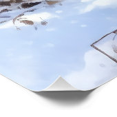 English Setter Let It Snow Weihnachten Poster (Ecke)