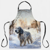 English Setter Let It Snow Weihnachten Schürze (Vorderseite)