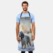 English Setter Let It Snow Weihnachten Schürze (Getragen)