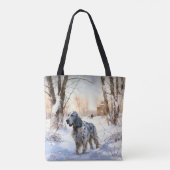 English Setter Let It Snow Weihnachten Tasche (Rückseite)