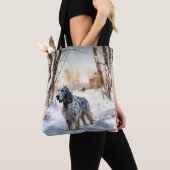 English Setter Let It Snow Weihnachten Tasche (Von Nahem)