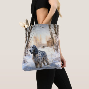 English Setter Let It Snow Weihnachten Tasche