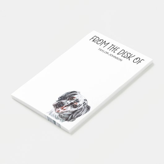 English Setter Lover Post-it Klebezettel (angewinkelt)