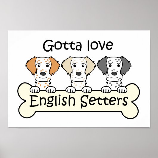 English Setter Lover Poster (Vorne)