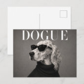 English Setter Luxus-Mode-Editorial Postkarte (Vorne/Hinten)