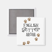 English Setter Mama Magnet (Vorderseite/Rückseite)