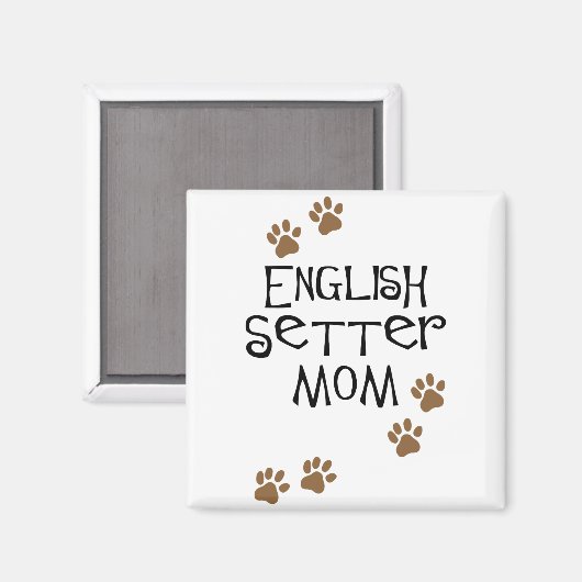English Setter Mama Magnet (Vorderseite/Rückseite)