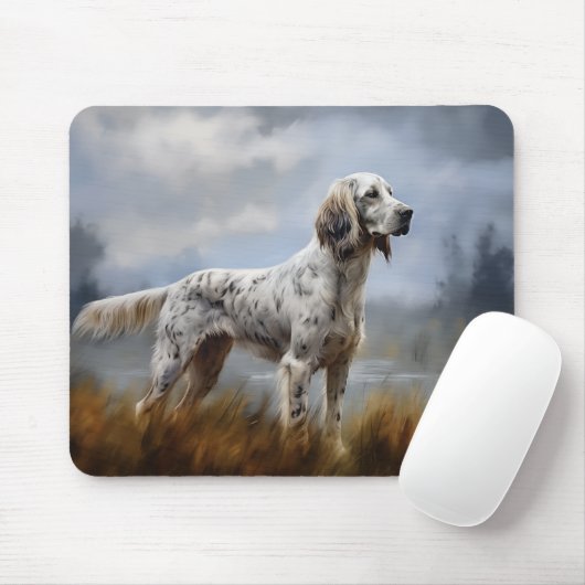 English Setter Mousepad (Mit Mouse)
