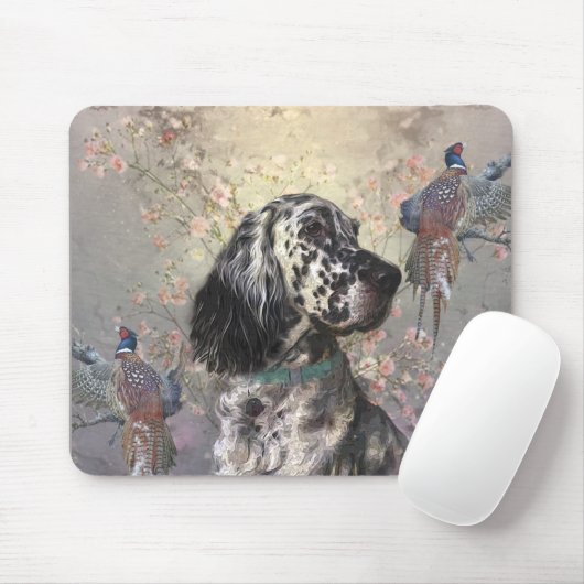 English Setter Mousepad (Mit Mouse)