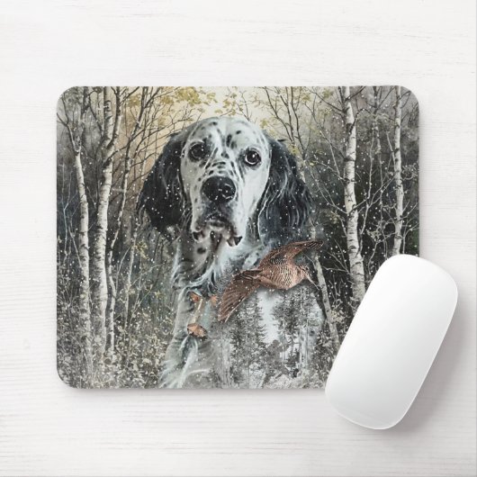 English Setter  Mousepad (Mit Mouse)