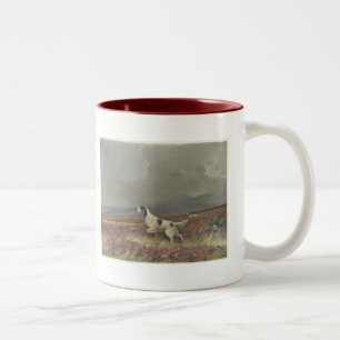English Setter On Moorland Two-toned Ceramic Mug Zweifarbige Tasse