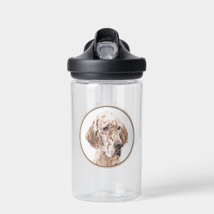 English Setter Orange Belton Malerei Hund Kunst Trinkflasche