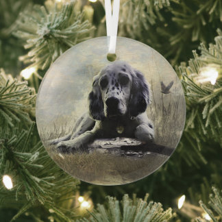 English Setter Ornament Aus Glas