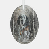 English Setter Ornament Aus Glas (Vorderseite links)