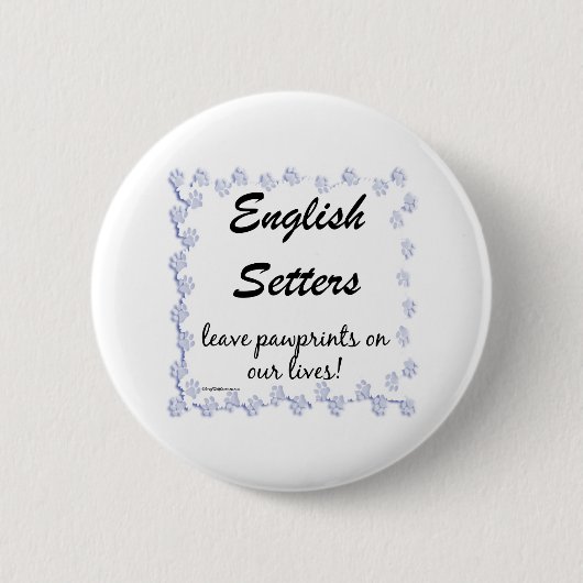English Setter Pawprints - Button (Vorderseite)