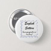 English Setter Pawprints - Button (Vorne & Hinten)