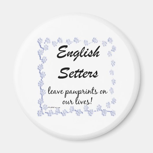English Setter Pawprints - Magnet (Vorne)