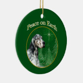 English Setter Peace 2 Keramik Ornament (Rechts)