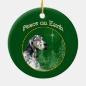 English Setter Peace 2 Keramik Ornament (Hinten)