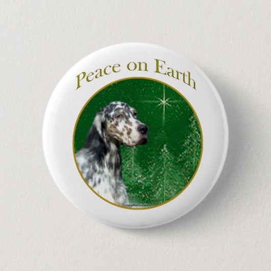 English Setter Peace Button (Vorderseite)