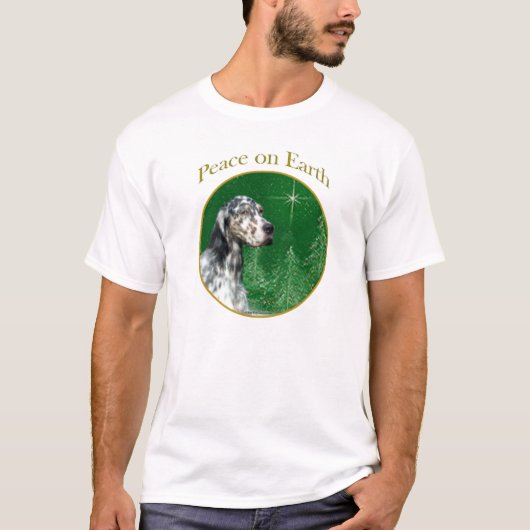 English Setter Peace T-Shirt (Vorderseite)