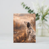 English Setter Postkarte (Stehend Vorderseite)