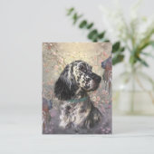 English Setter Postkarte (Stehend Vorderseite)