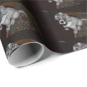 English Setter Puppy Geschenkpapier (Rolleneckpunkt)