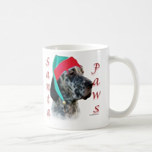 English Setter Santa Paws Kaffeetasse (Rechts)