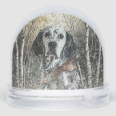 English Setter  Schneekugeln (Rückseite)