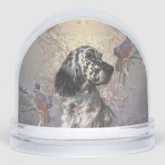 English Setter Schneekugeln (Vorderseite)