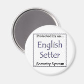 English Setter Security System - Magnett Magnet (Vorderseite/Rückseite)